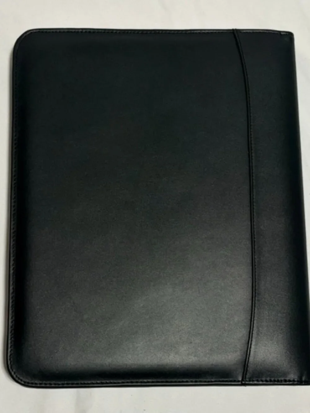 Winn International Black Genuine Leather Padfolio Organizer Portfolio NWT